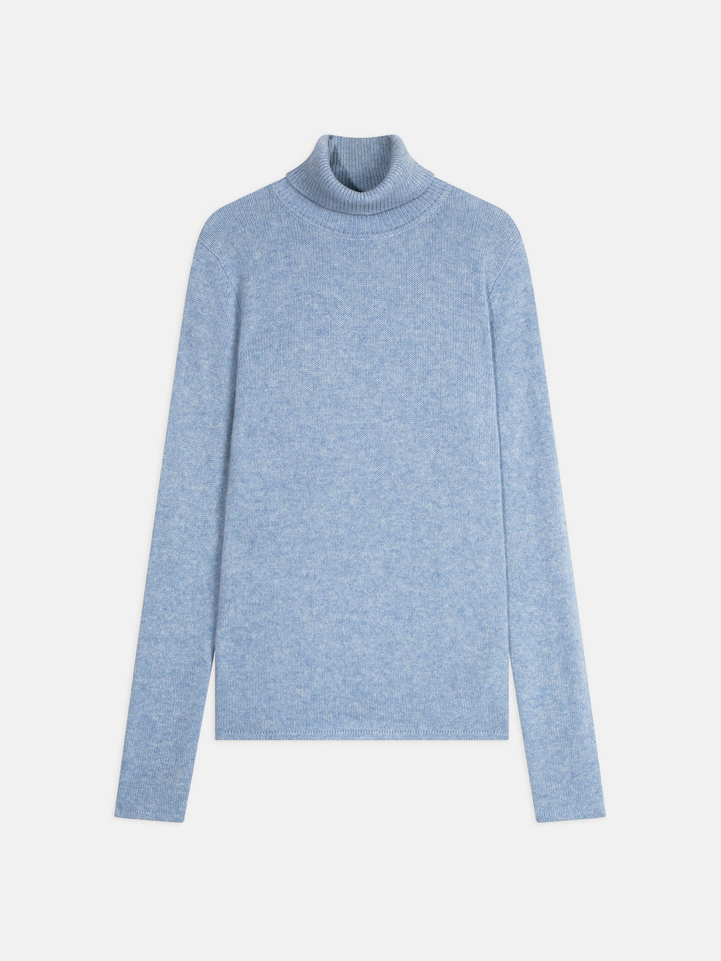 Pull Col Roulé 4 Fils Willow - Bleu Ciel Chiné