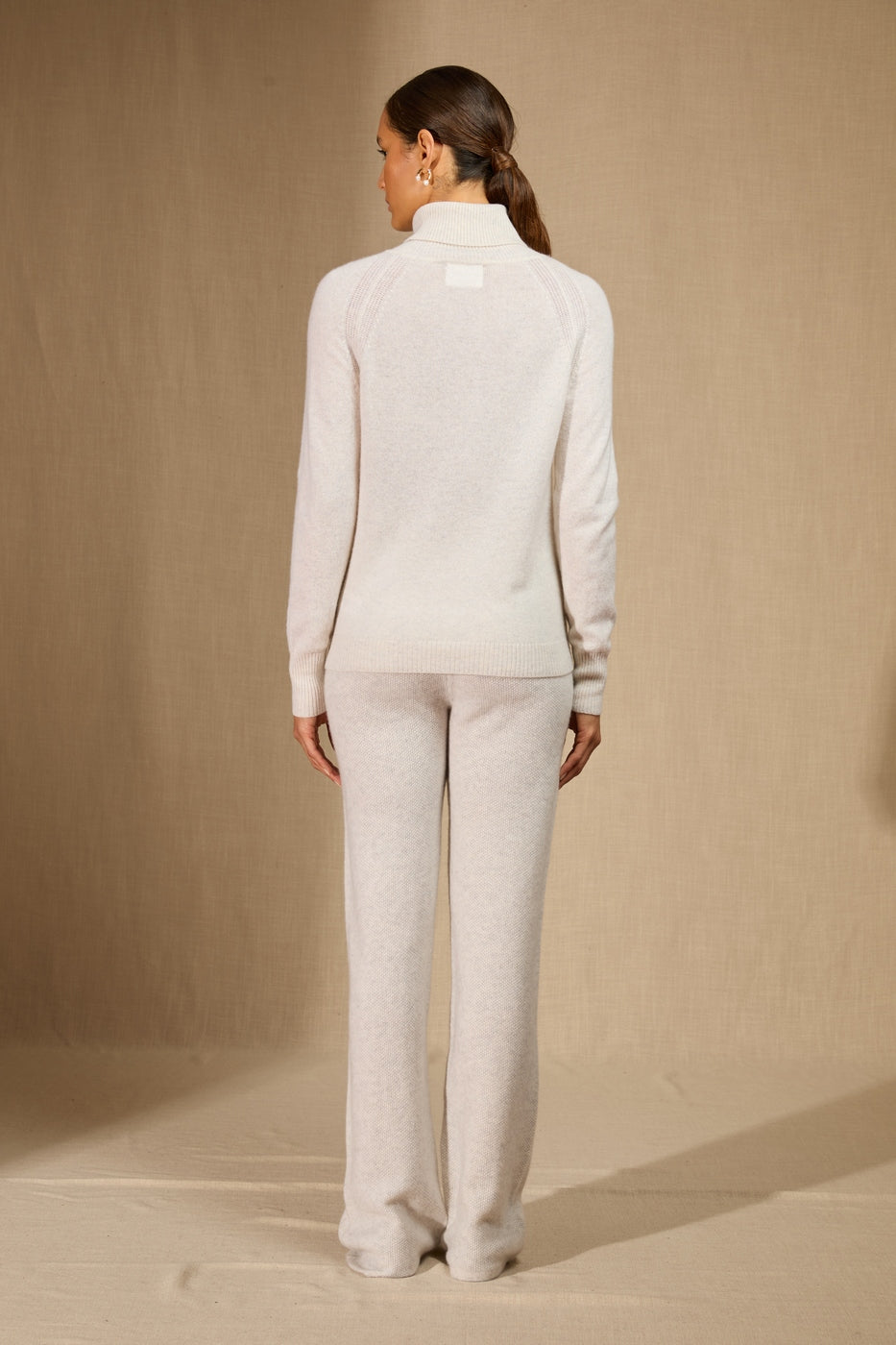 Pull Col Roulé Florivien - Blanc Chiné