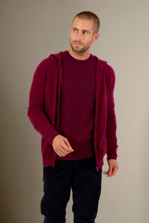 Gilet Zippé Capuche - Eldo - Bordeaux