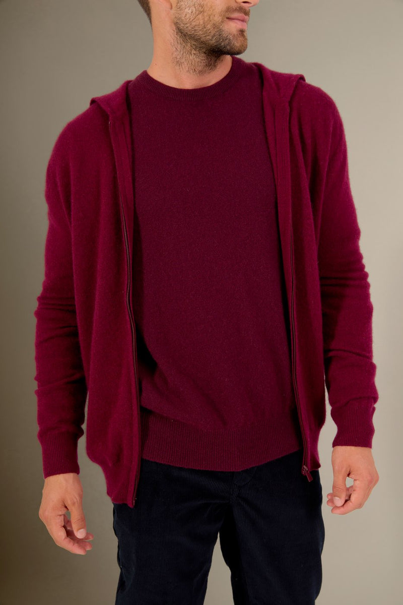 Gilet Zippé Capuche - Eldo - Bordeaux