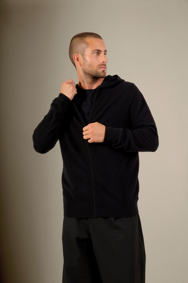 Gilet Zippé Capuche Eldo - Noir