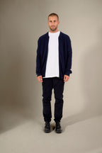 Gilet Zippé Col Mao Ramon - Marine