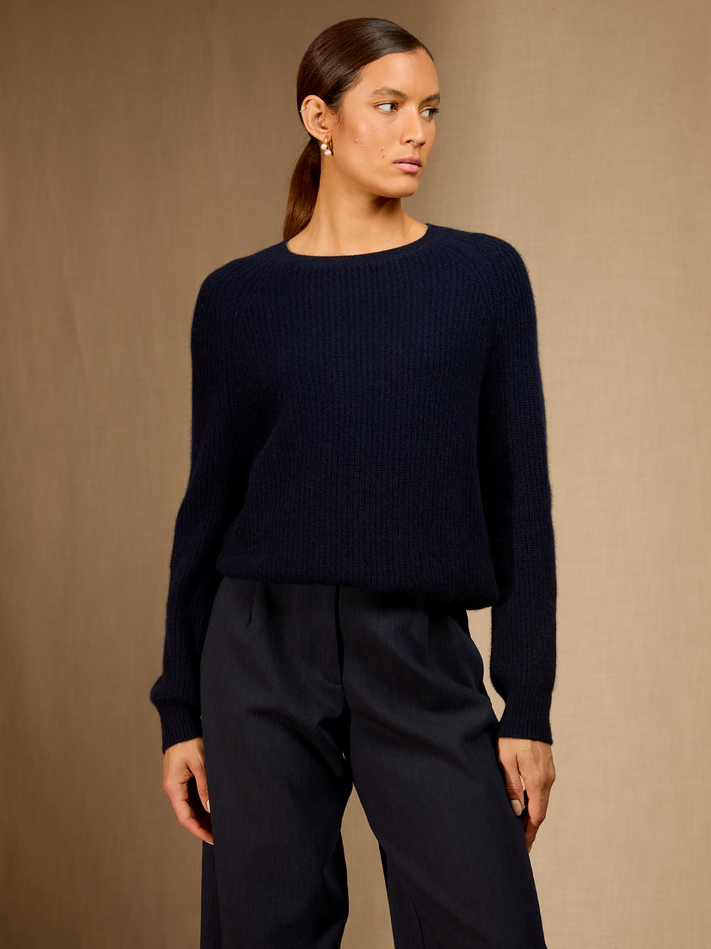 Pull Col Rond 4 Fils Oceane - Marine