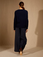 Pull Col Rond 4 Fils Oceane - Marine