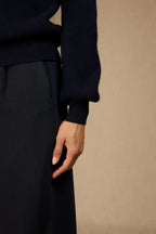 Pull Col Lavallière Ruba - Marine