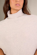 Cape Col Montant 6 Fils - Gache - Gris Perle Chiné