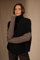 Cape Col Montant 6 Fils - Gache - Noir