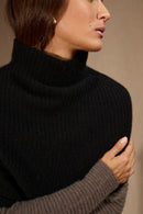 Cape Col Montant 6 Fils - Gache - Noir