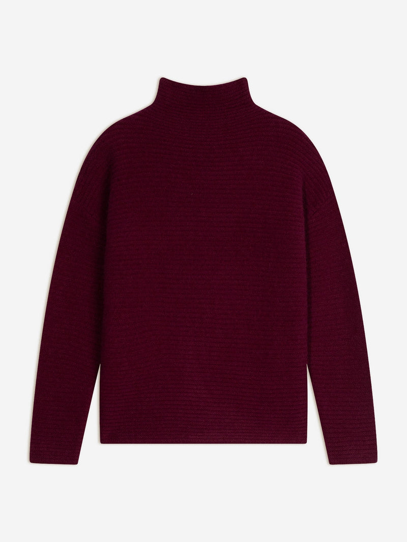 Pull Col Montant 6 Fils - Mairos - Bordeaux