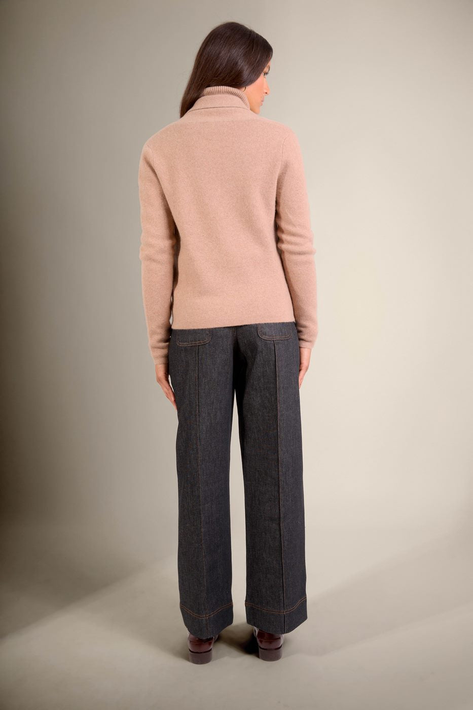 Veste Boutonnée Col Châle Lumiviel - Camel Chiné