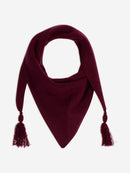 Écharpe Triangle Avec Franges 4 Fils - Condeixa - Bordeaux