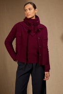 Écharpe Triangle Avec Franges 4 Fils - Condeixa - Bordeaux