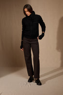 Écharpe Triangle Avec Franges 4 Fils - Condeixa - Noir