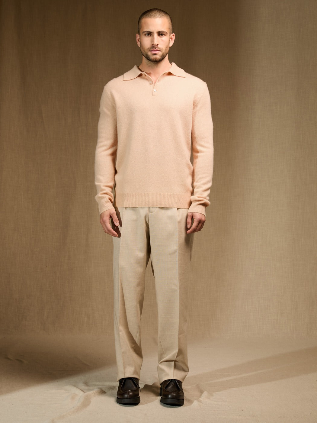 Polo Manches Longues Spencer - Beige