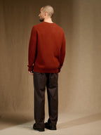 Round-Neck 4-Ply Jumper - Aksel - Paprika