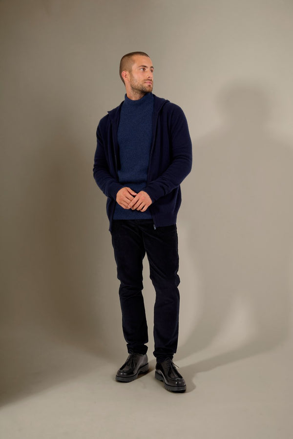 Gilet con cappuccio e zip Eldo - Blu navy
