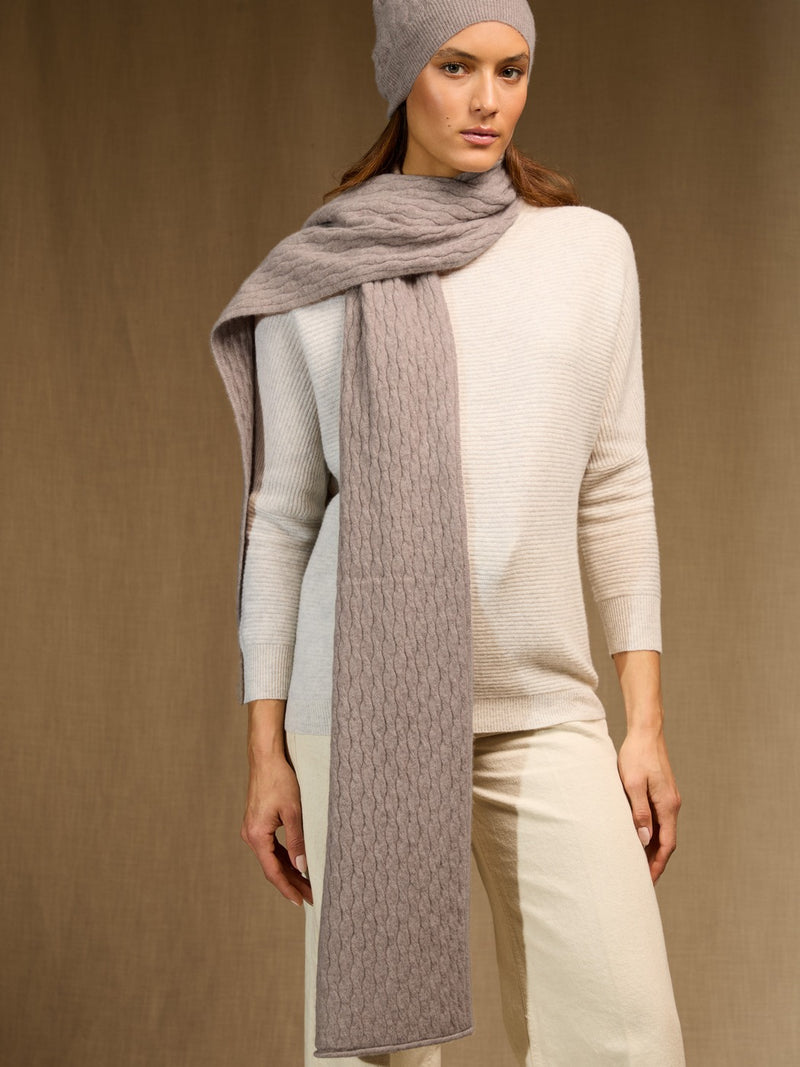 Écharpe Paula - Taupe Clair Chiné
