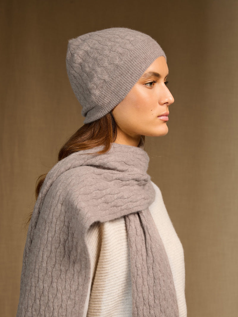 Écharpe Paula - Taupe Clair Chiné