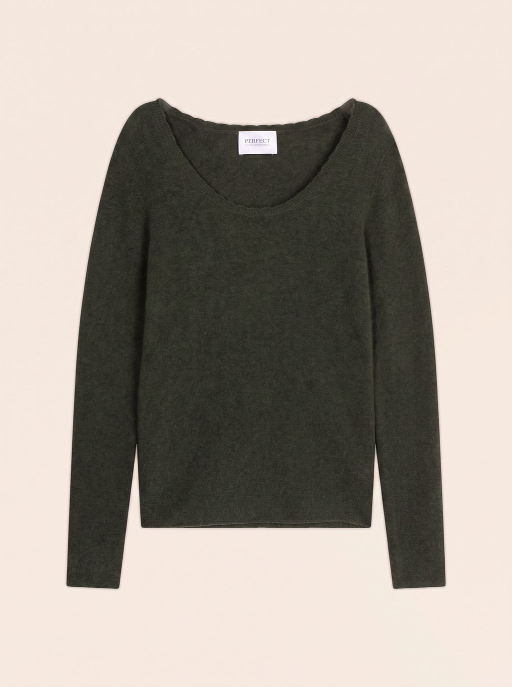 Pull Col Bateau Cylena - Kaki Chiné