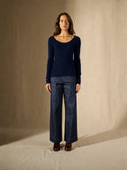 Pull Col Bateau Cylena - Marine