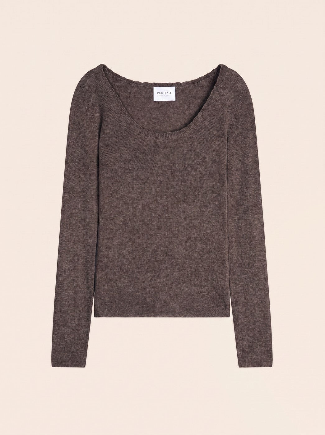 Pull Col Bateau Cylena - Taupe Chiné