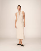 Perla Midi Dress - Beige