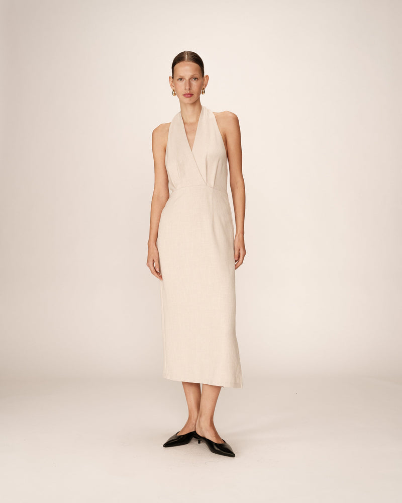 Vestido midi Perla - Beige