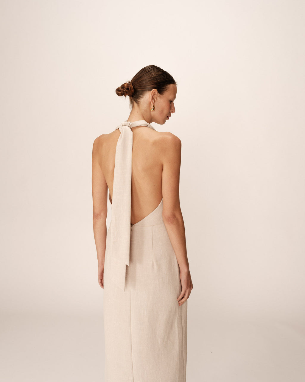 Perla Midi Dress - Beige