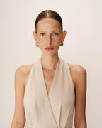 Perla Midi Dress - Beige