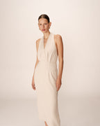 Perla Midi Dress - Beige