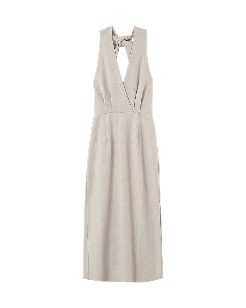 Vestido midi Perla - Beige