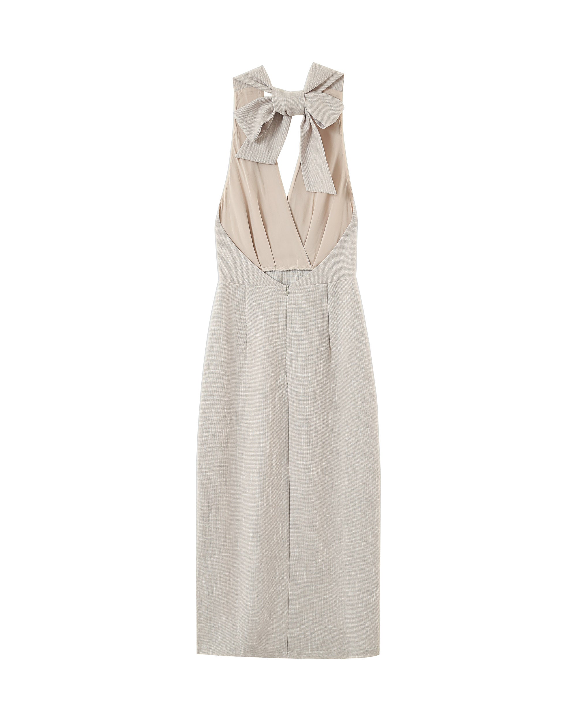 Perla Midi Dress - Beige