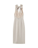 Vestido midi Perla - Beige