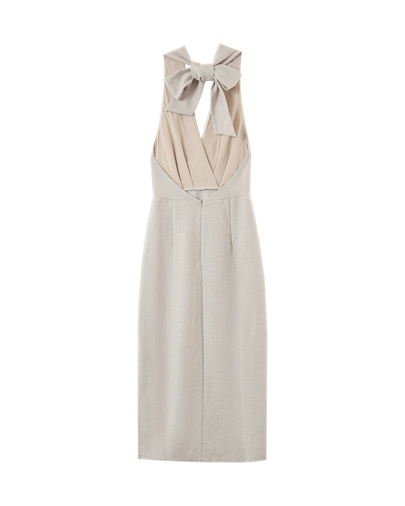 Vestido midi Perla - Beige