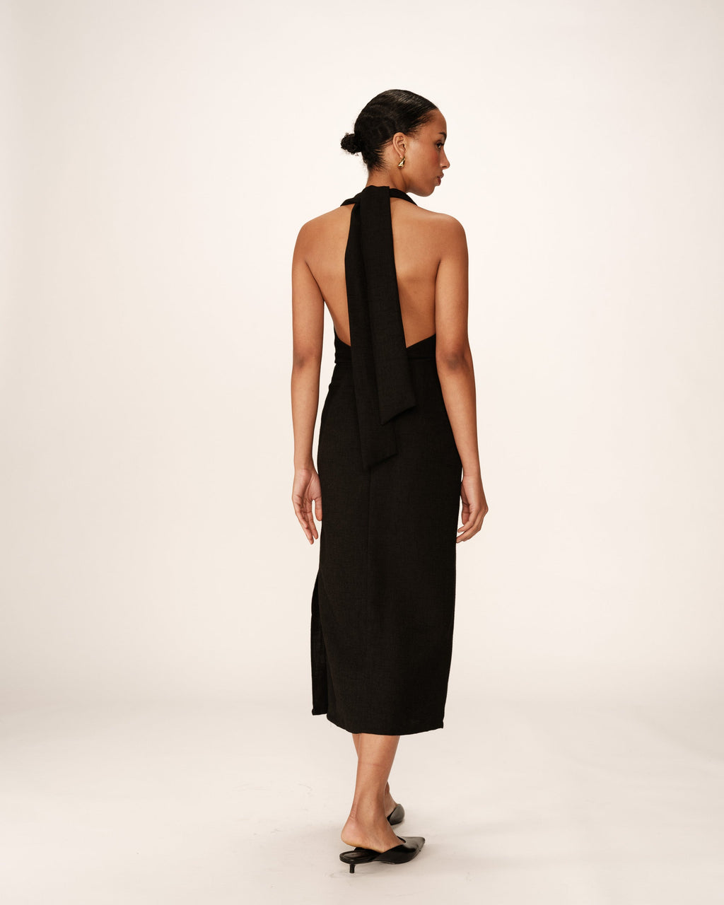 Perla Midi Dress - Black
