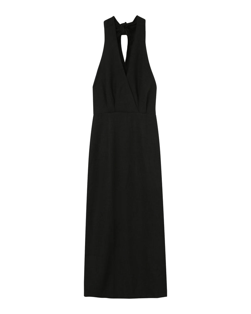 Robe Mi-Longue Perla - Noir