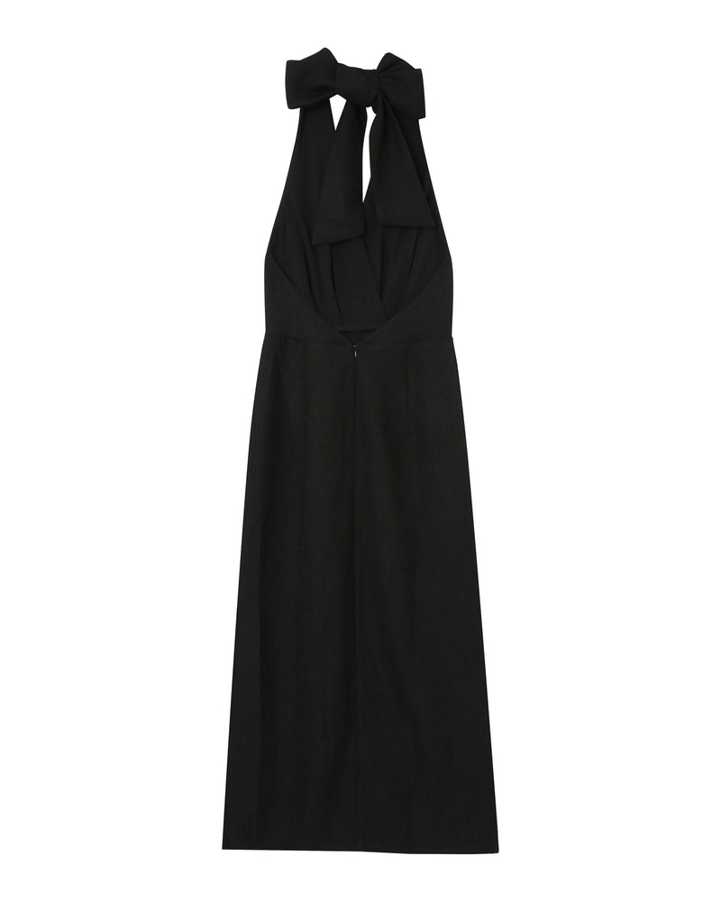 Robe Mi-Longue Perla - Noir