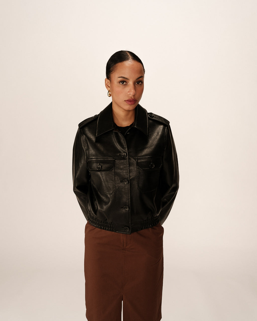 Perle Bomber Jacket - Black