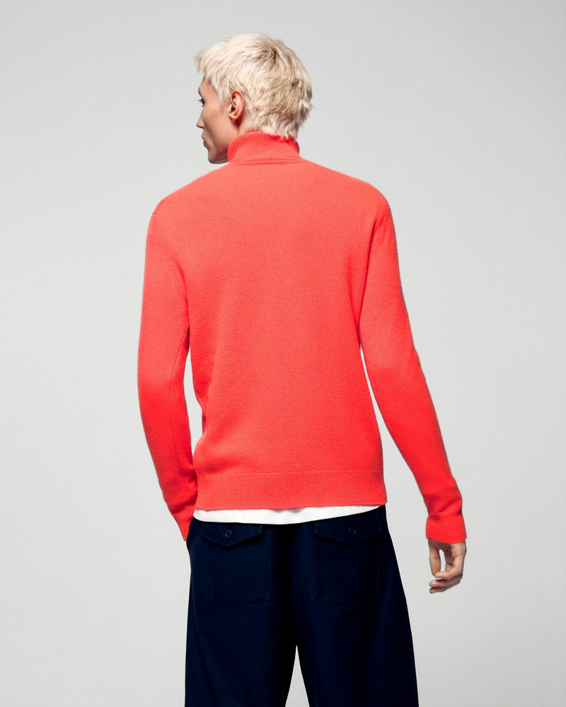 Pull Col Roulé Épais - Cosmic Orange - Homme