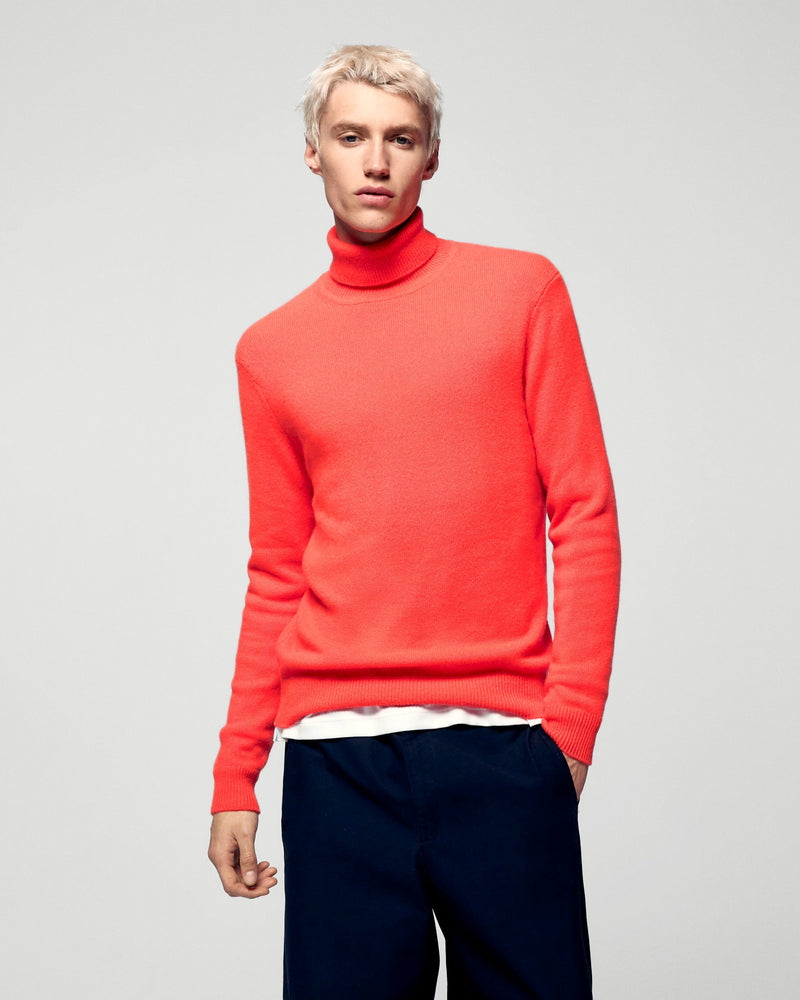 Pull Col Roulé Épais - Cosmic Orange - Homme