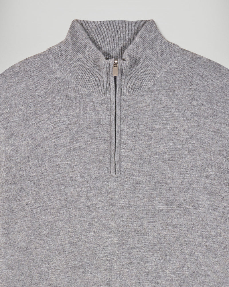 Trucker Neck Sweater - Dark Heather Grey - Men's