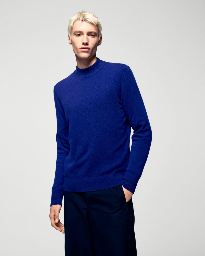 Pull Col Montant - Crown Blue - Homme