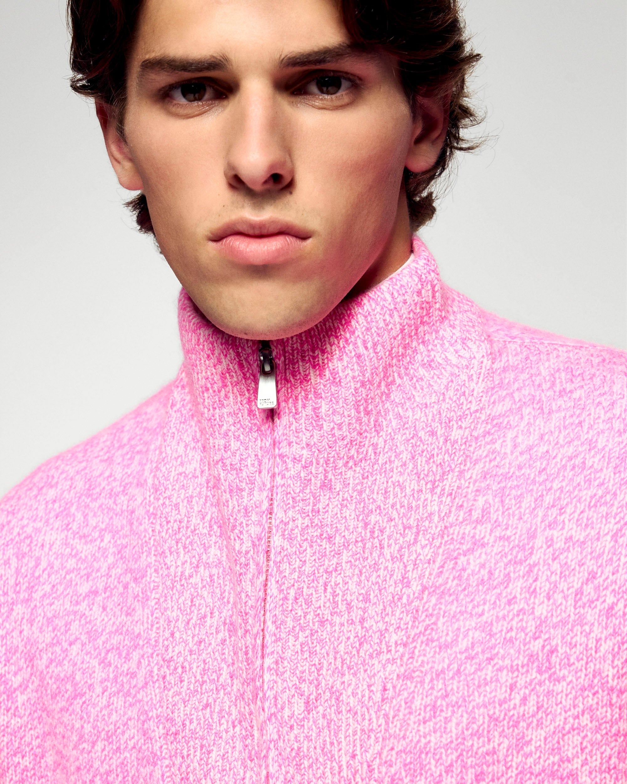 Pull Col Camionneur - Luminous Pink - Homme