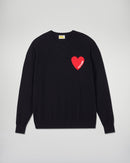 Pull Col Rond Coeur - Noir - Homme