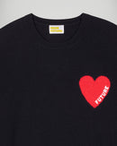 Pull Col Rond Coeur - Noir - Homme