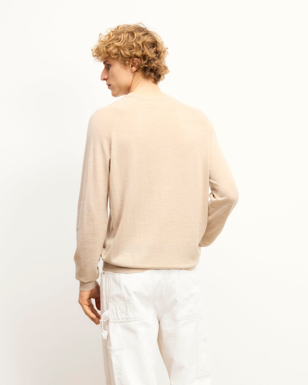 Jersey de cuello redondo - 1502 Gris jaspeado claro - Hombre