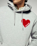 Sweatshirt Hoodie Cœur - Gris Chiné Foncé