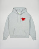 Sweatshirt Hoodie Cœur - Gris Chiné Foncé