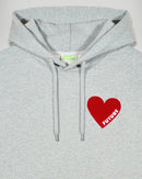 Sweatshirt Hoodie Cœur - Gris Chiné Foncé