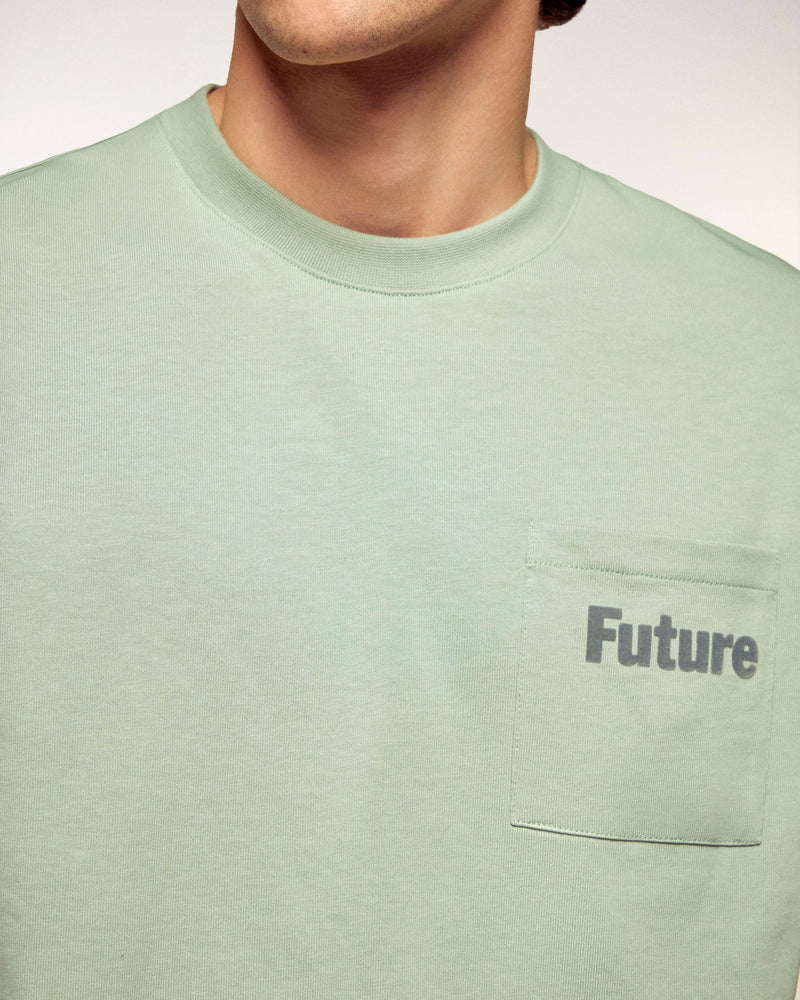 T-Shirt Col Rond À Poche